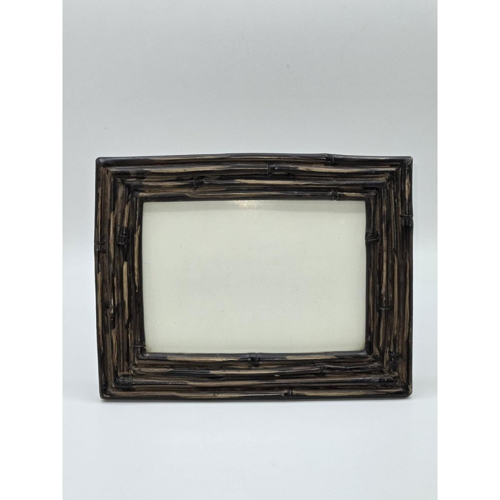 Vintage Faux Bamboo Wood Picture Frame 8x6 Rustic Boho‎ Decor